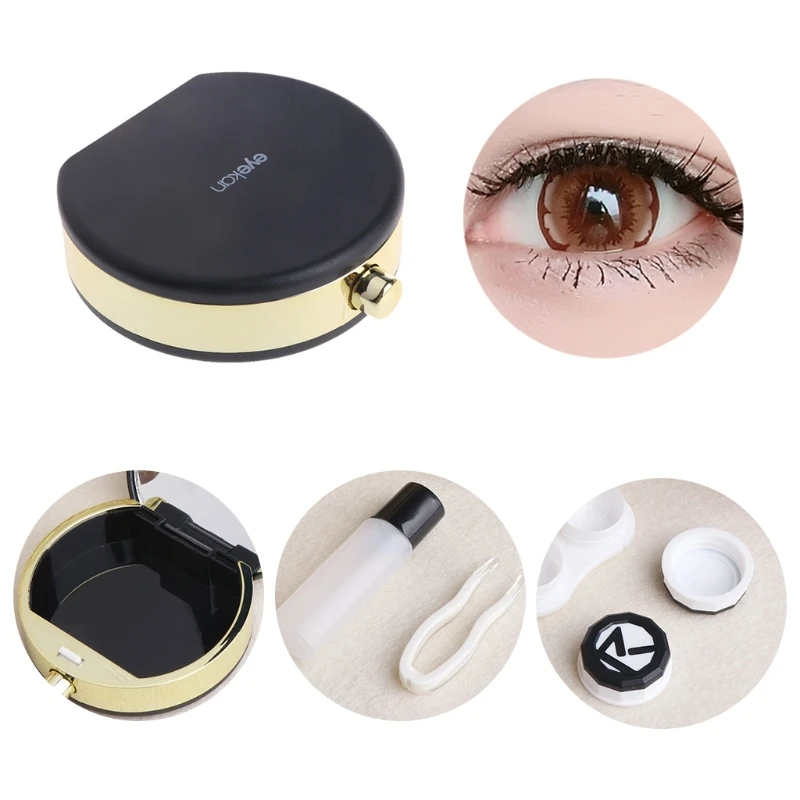 Красивый флакон для духов Форма кейс контактных линз контейнер Солнечный 2XPC |