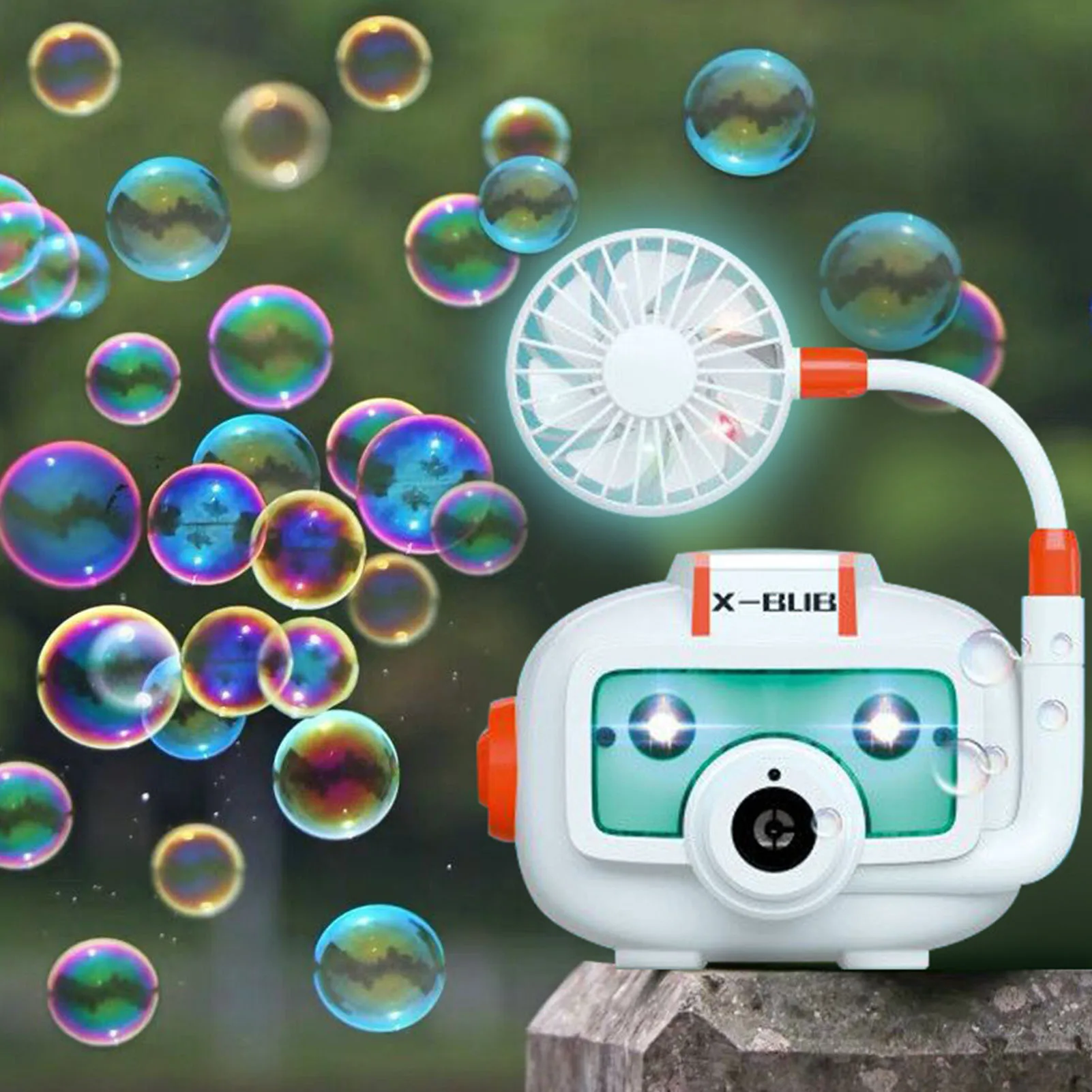 

Summer Funny Kids Electric Bubble Machine with Fan Camera Bubble Maker Toy Children Outdoor Toys