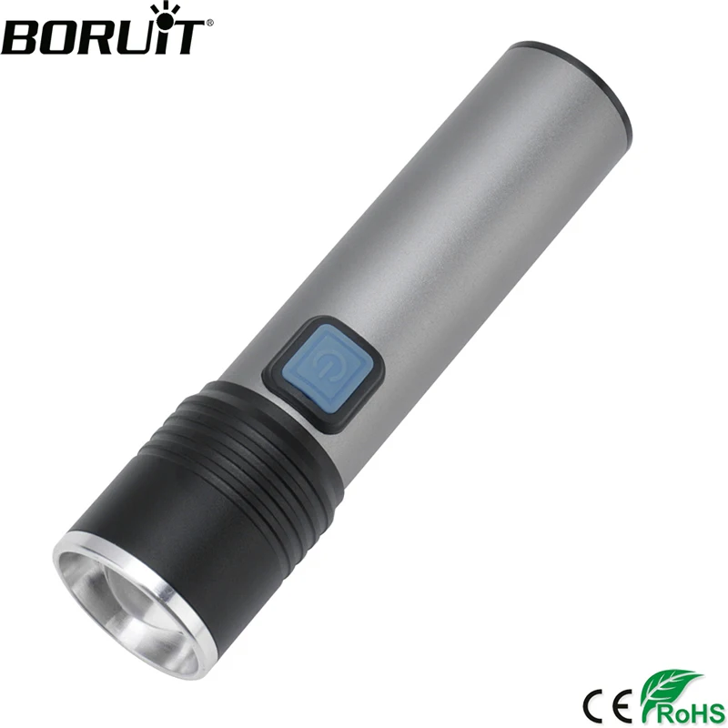 BORUiT Q5 светодиодный вспышка светильник 300LM 3 Режим масштабирования фонарь