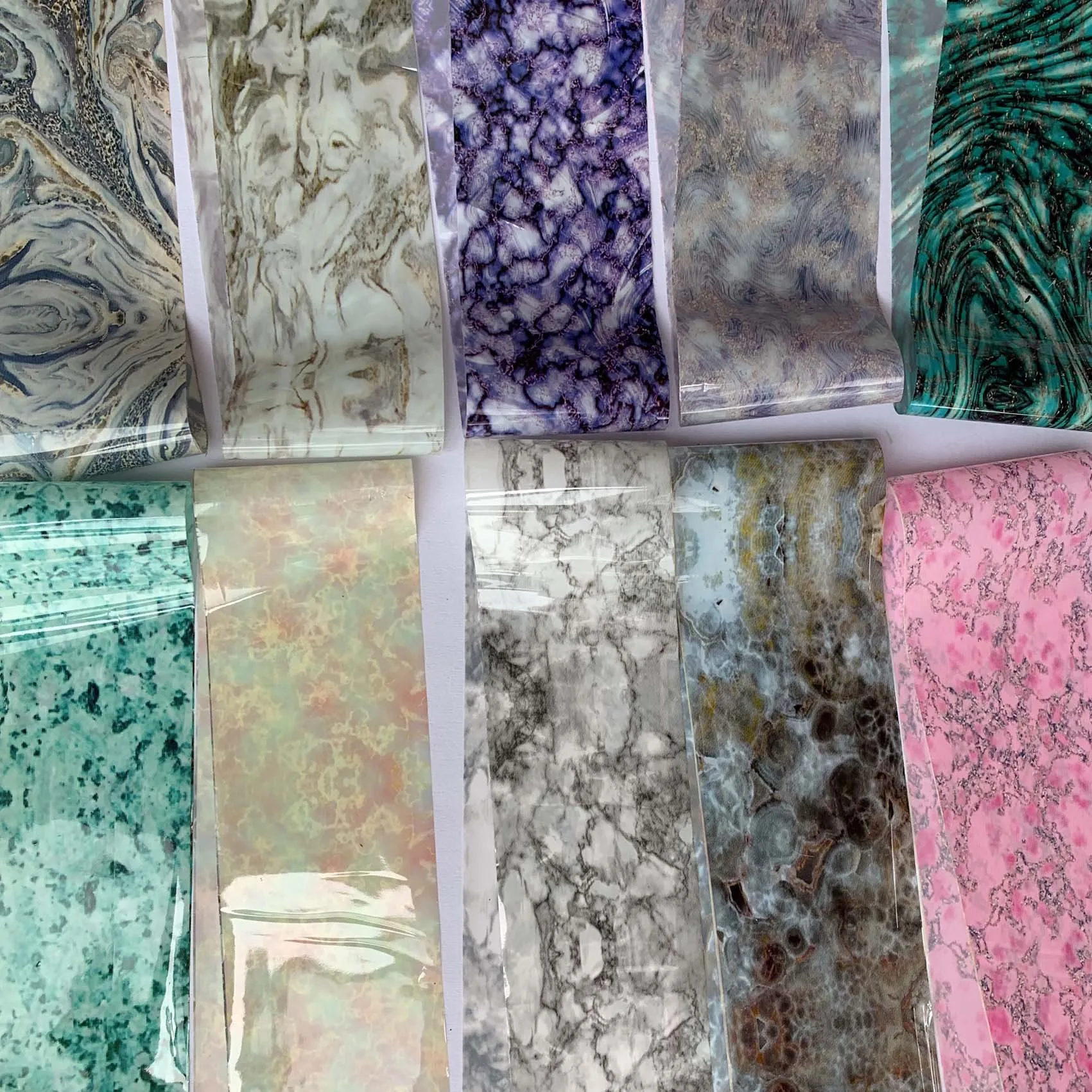 10rolls 4cm*120m Rock Nail Foils Marble Transfer Sticker Galaxy Slide Art Decals Accessories Paper | Красота и здоровье