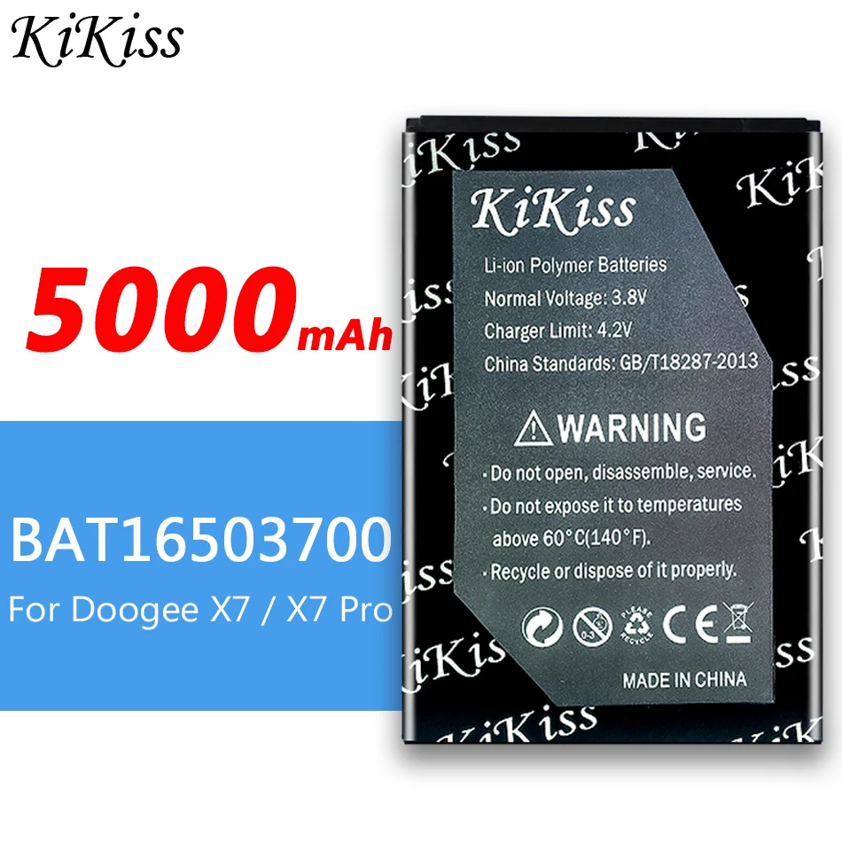Аккумулятор Для Doogee X7 Pro аккумулятор BAT16503700 5000 мАч большой емкости для X 7