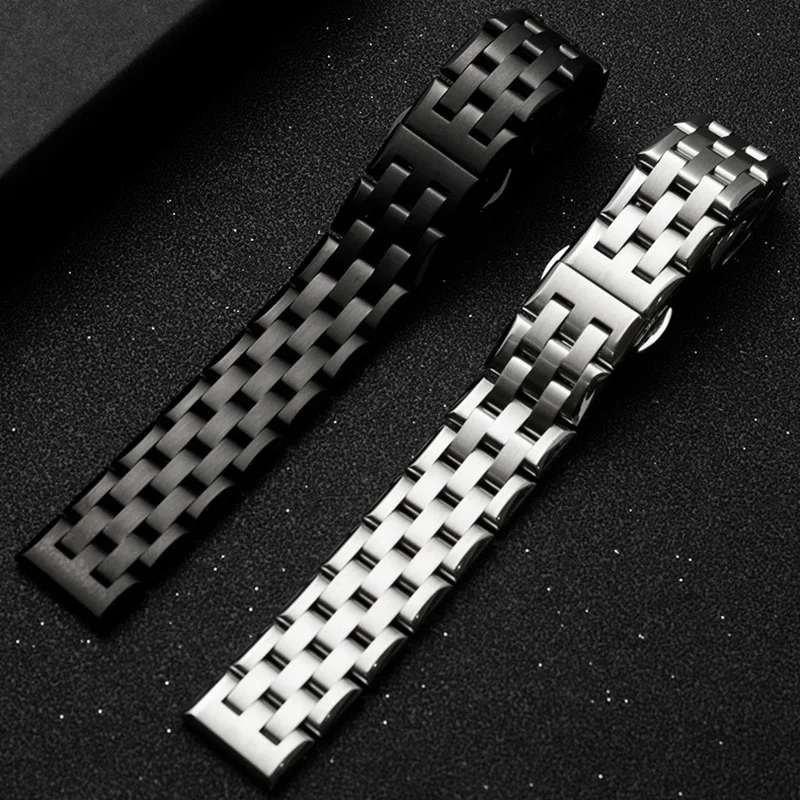 Ремешок из нержавеющей стали для наручных часов однотонный металлический