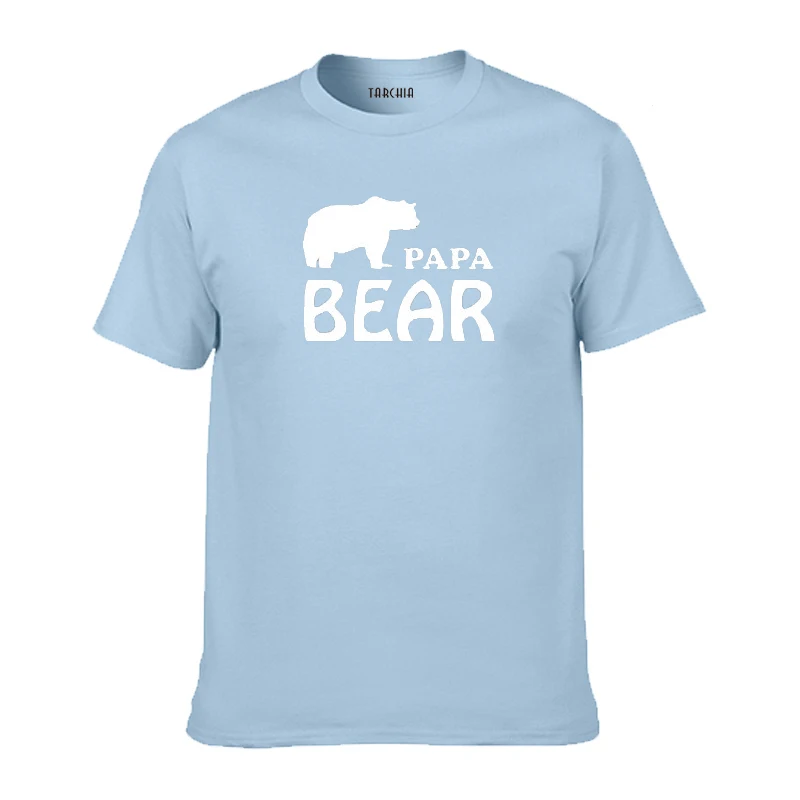 Футболка TARCHIA в британском стиле мужская модная тенниска с принтом Папа медведь