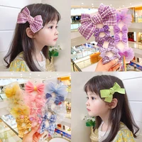 235 pcsset children cute colors lace cartoon bow flower ornament hair clips girls lovely hairpins kids sweet hair accessories