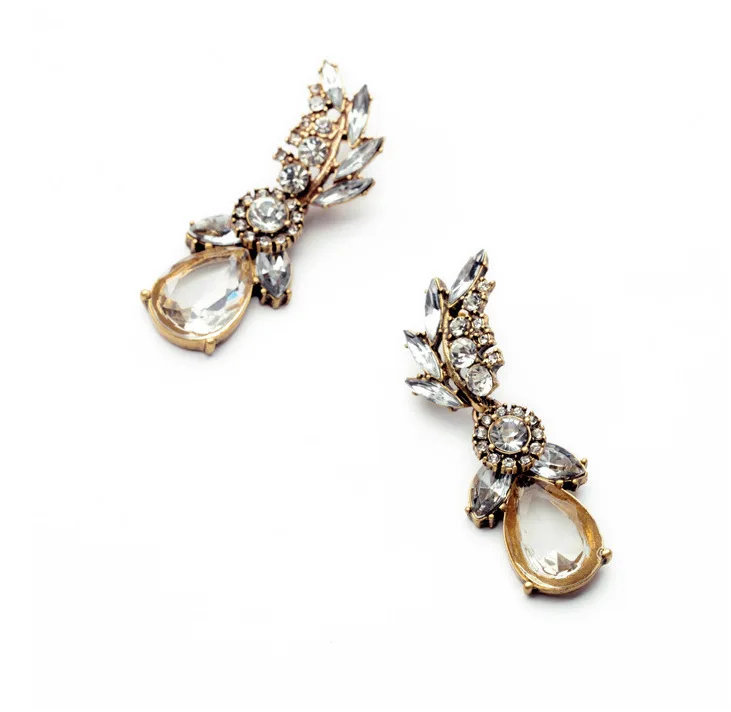 

2021 New Fashion Earrings for Women Korea Fashion Women's Earrings Luxury Drop Inlaid Zircon Pendant Generous Women's Earrings
