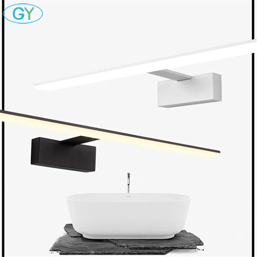 Black White New Slim Design LED Wall Lamps For Cabinet Bathroom Bedside Modern Mirror Front Light Lights AC220V 110V | Лампы и