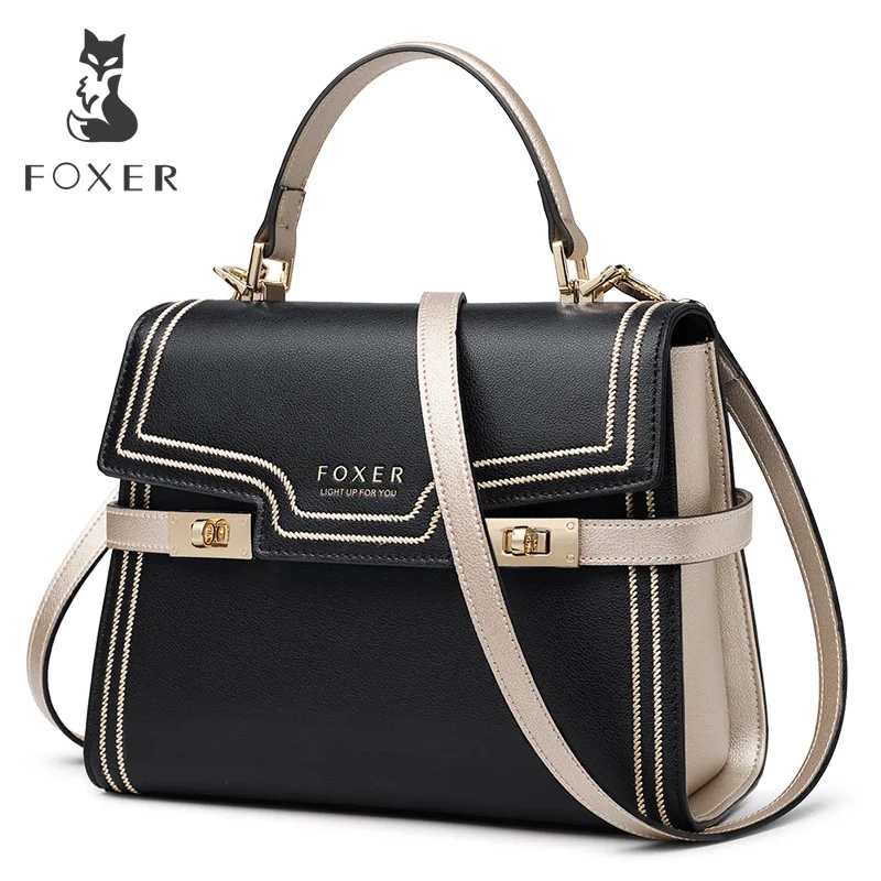 FOXER бренд Gentlewoman большой емкости кожаные сумки-мессенджеры женские роскошные стильные сумки на плечо леди подарок ко Дню Святого Валентина