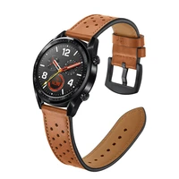 22mm watch strap for samsung galaxy watch 3 45mm belt gear s3amazfit pace genuine leather bracelet huawei gt 2 2e pro 46mm band