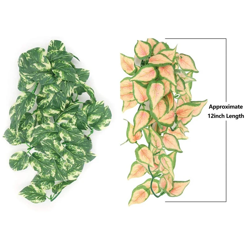 3 предмета в комплекте под рептилию растения Пластик Террариум завод висит из
