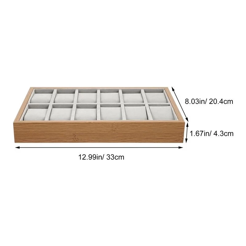 Деревянная витрина для часов 12 ячеек чехол-органайзер хранения наручных с