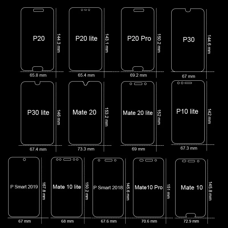 4 шт закаленное стекло для huawei P30 Lite P20 Pro P Smart защита экрана Защитное стекло для huawei Mate 10 20 Lite стекло