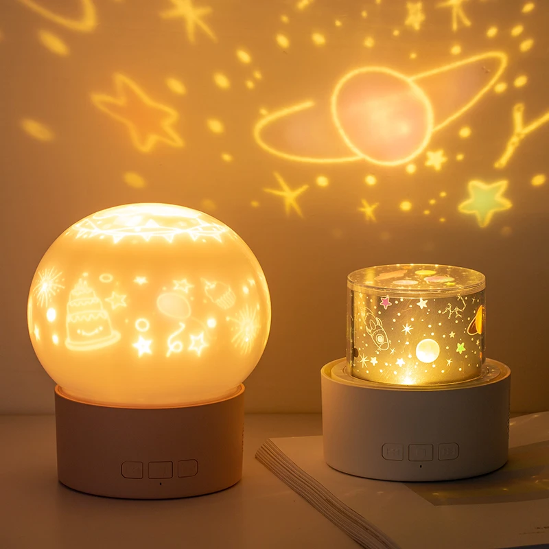 

Chrismas decor licht Sterne Mond Himmel Projektor LED USB Neuheit Lampe musik Dreh Kindergarten Nachtlicht baby lampe ball