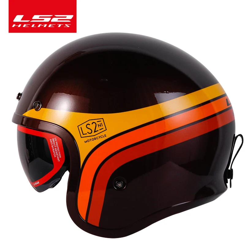 Capacete LS2 Spitfire Винтаж moto rcycle шлем ls2 of599 каски 3/4 открытым уход за кожей лица ретро