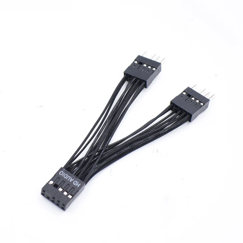 Материнская плата 9Pin HD аудио мама на 2 штекера порта мультипликатор Y