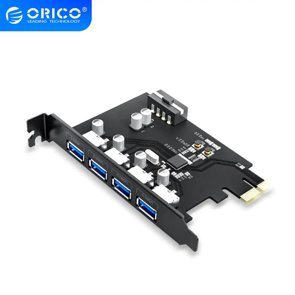 USB 3 0 PCI E Express Card адаптер ORICO с 4 портами карта суперскоростного расширения