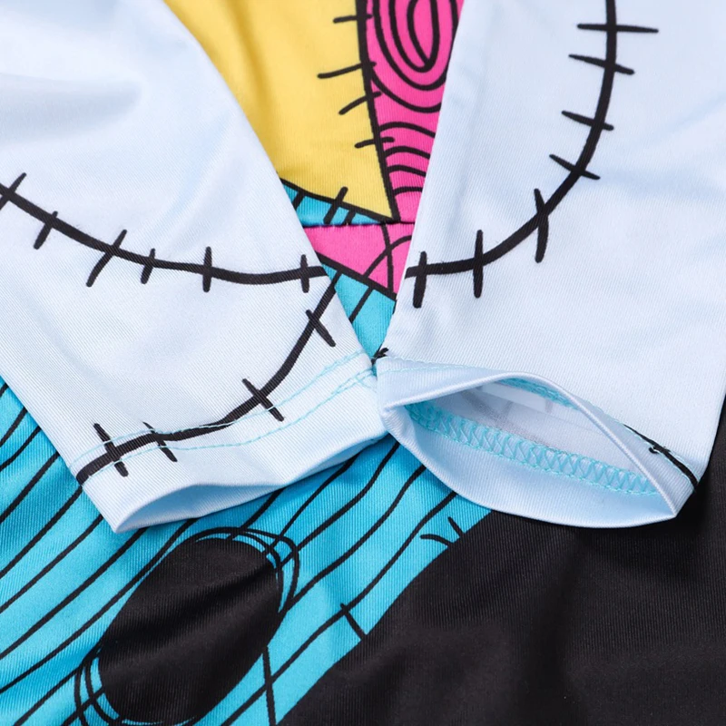 Мультяшное платье Салли на Хэллоуин Кошмар перед Рождеством для девочек наряд