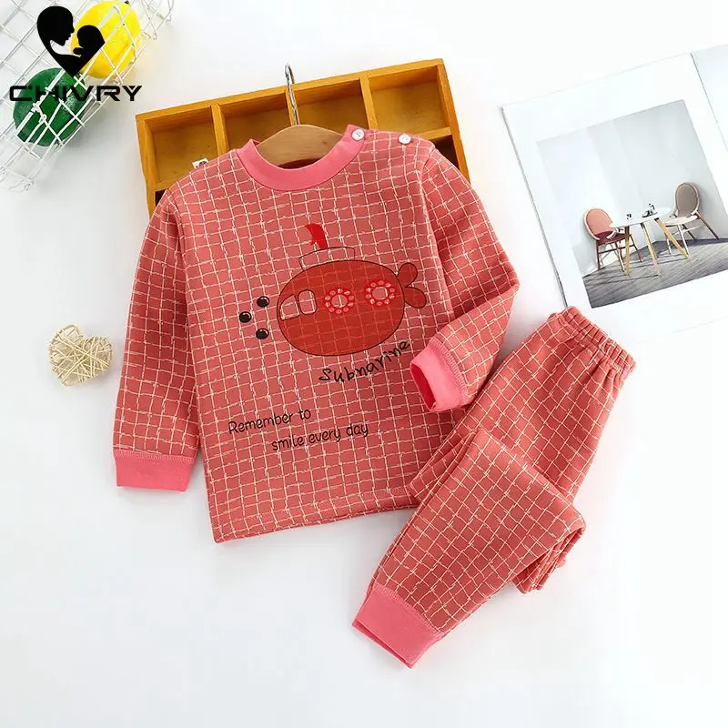 Новинка 2020 пижамный комплект для мальчиков и девочек Милая футболка с длинным