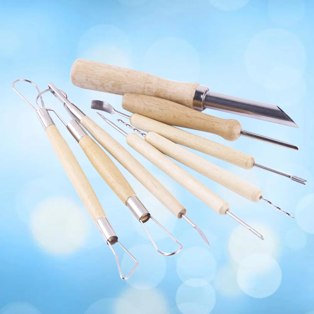 

8Pcs Professional Pumpkin Carving Tool Kit Easily Carve Sculpt Jack-O-Lanterns with Scoops Scrapers Saws Loops