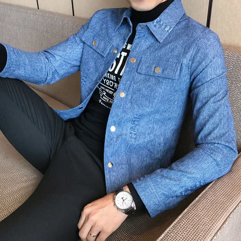 Мужская кожаная куртка-бомбер из ПУ кожи корейская мода приталенные однобортные