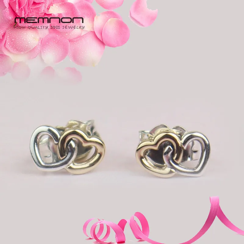 ER012 New earrings 925 Sterling Silver hearts Stud Earrings for women silver earings brinco fine jewelry Jewyuer wholesale ER001 - Цвет камня: ER012