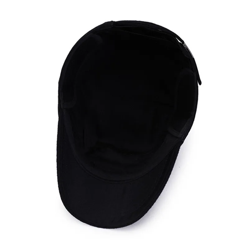 XdanqinX Winter Men&#39s Cap Warm Earmuffs Caps New Thermal Military Hats Snapback Men Flat Adjustable Size Casual Navy Hat | Аксессуары