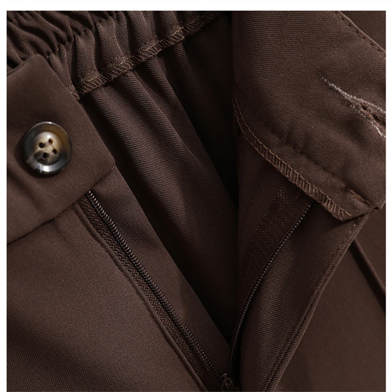 Брюки женские винтажные с завышенной талией широкими штанинами | Женская одежда