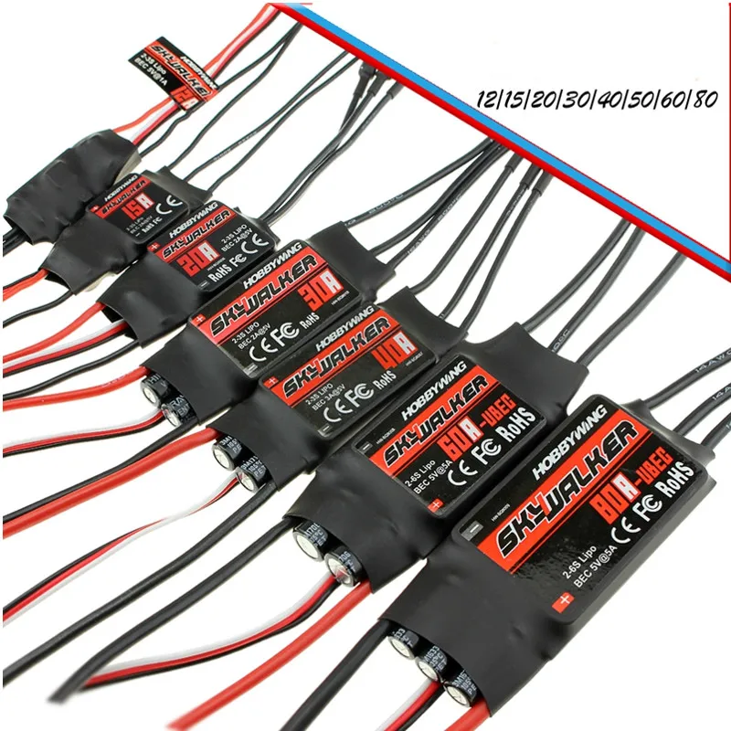 

Регулятор скорости HOBBYWING Skywalker 12A, 15A, 20A, 30A, 40A, 50A, 60A, 80A