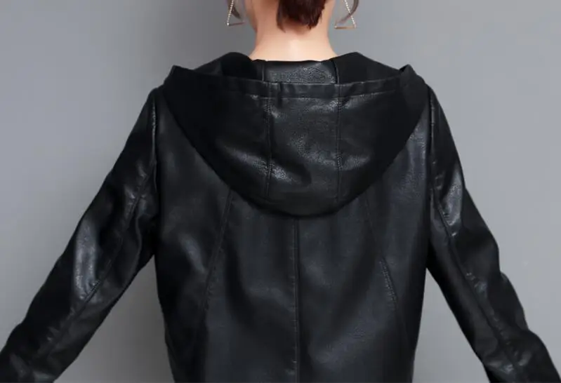 Новинка, женская кожаная куртка большого размера 3XL 4XL, осень, мотоциклетная кожаная куртка, женское кожаное пальто, женские куртки, верхняя одежда
