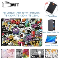 mtt protective funda case for lenovo tab 4 10 tb x304f tb x304l x304n 10 1 inch pu leather flip stand smart cover tablet case