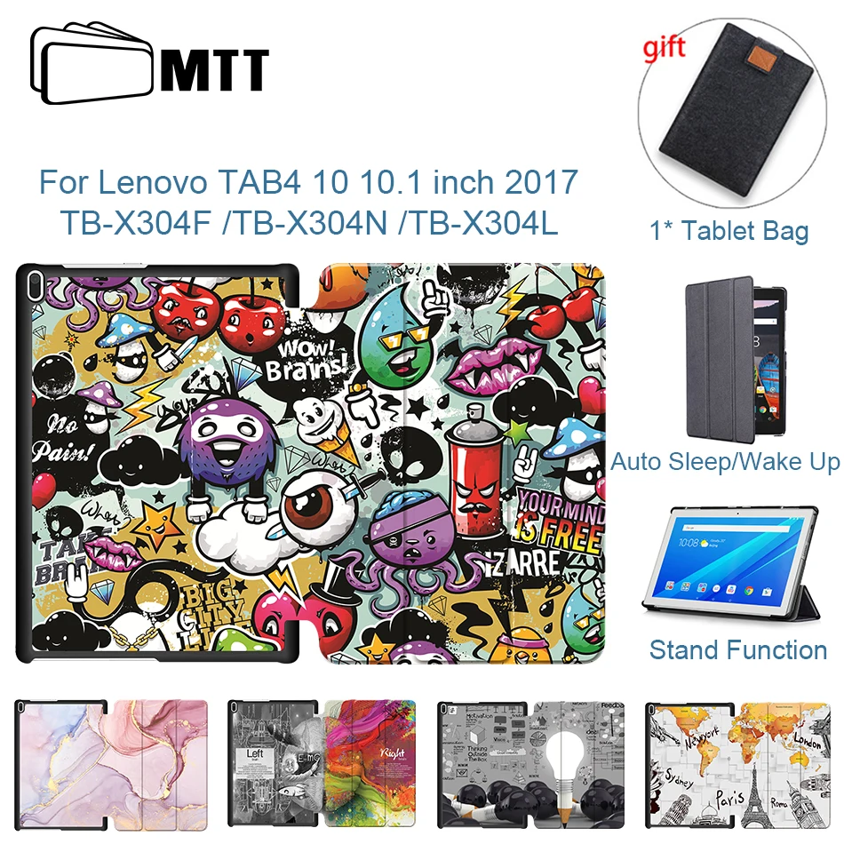 MTT защитный чехол для Lenovo Tab 4 10 ТБ X304F TB X304L X304N 1 дюймов искусственная кожа откидная