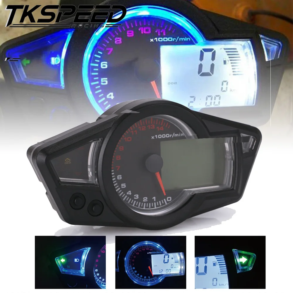 Бесплатная доставка цифровой одометр для мотоцикла с ЖК дисплеем спидометр