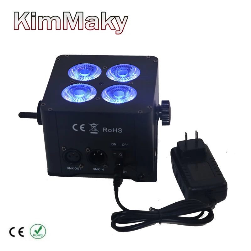 1 шт./коробка 4x18 Вт RGBWA + UV 6в1 светодиодный сценический светильник led подсветка