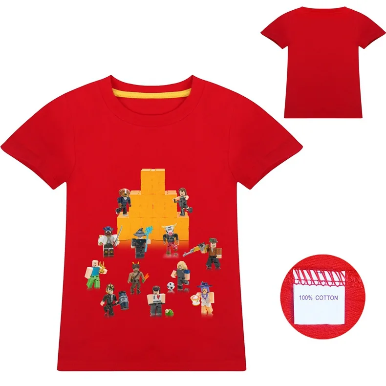 

Robloxing Summer Girls Boys Kids Cute Cartoon Print T Shirt Children Baby Cotton Short Sleeve 10 Colors T-shirt Tees Tops