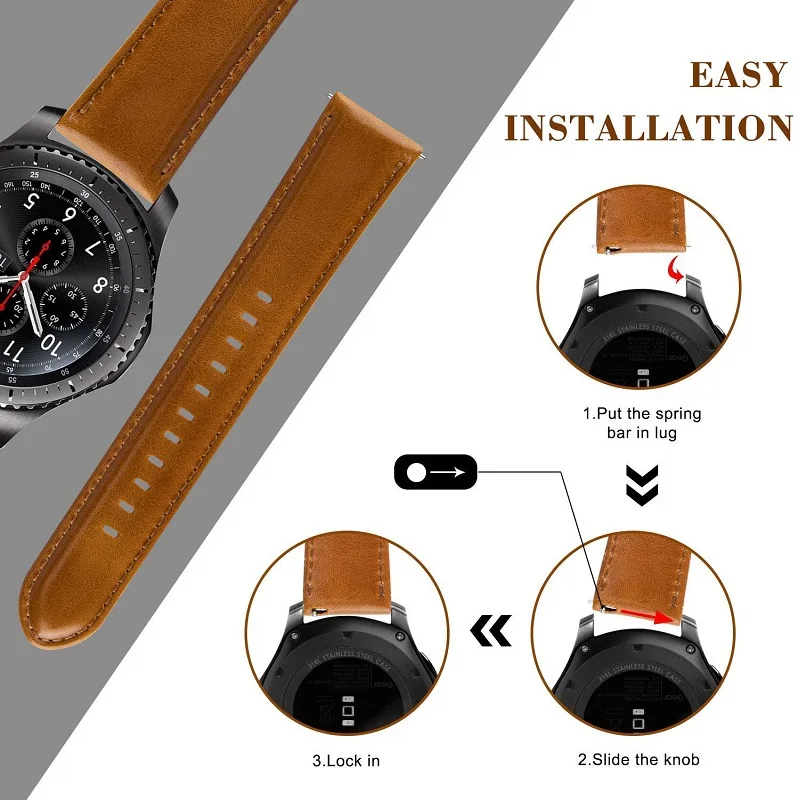Сменный ремешок для наручных часов Active2 кожаный браслет samsung galaxy watch Active 2 40 мм 44 42