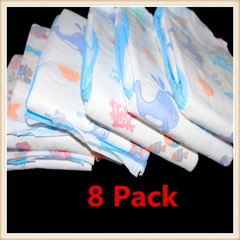 8Pcs in a Pack Брюки для тренировок для взрослых-Ddlg для взрослых устойчивые к пятнам многоразовые тканевые подгузники непромокаемые брюки для недержания-ABDL Baby - Цвет: 8Pcs in a Pack