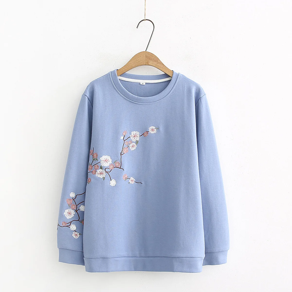 Женские Новые Осенние хлопковые свитшоты повседневные сливовые с круглым