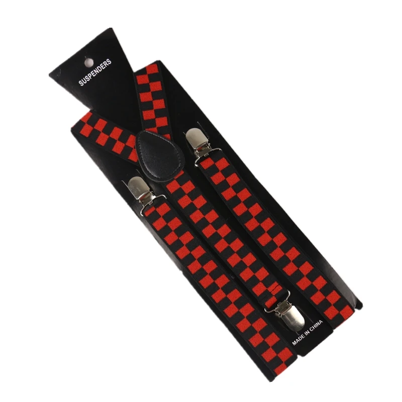 Подтяжки Winfox эластичные для мужчин и женщин модные регулируемые красные