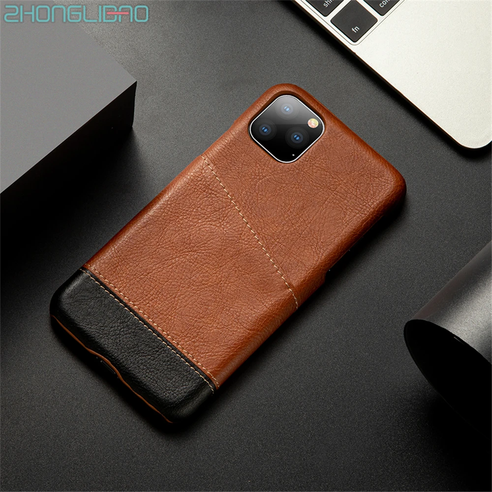 Кожаный чехол-кошелек для Iphone 11 Pro Max тонкий жесткий чехол с отделением кредитных