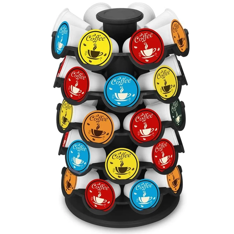 Coffee Pod Storage Carousel Holder Organizer Coffee Capsule Holder Compatible with 40 K-Cup Pods