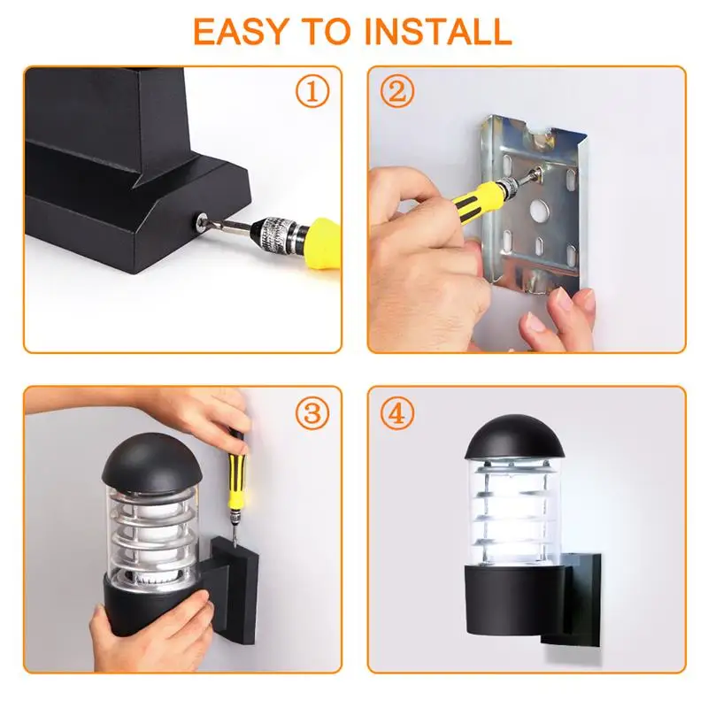 Винтажная настенная лампа 12 Вт круглая крышка садовый светильник с одной