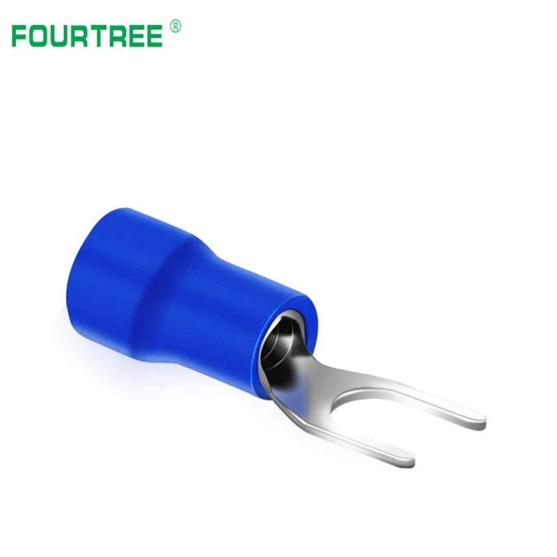 1000pcs SV Crimp Terminal Fork Spade Connector Kit Wire Copper Insulated Cord Pin End Cable Lug SV2-3/4/5/6 | Обустройство дома