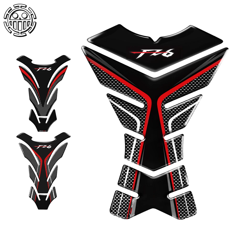 fz6n sticker Motorcycle Tank Pad Protector Decal Stickers Carbon-look Case for Yamaha FZ6 FZ6N Tankpad