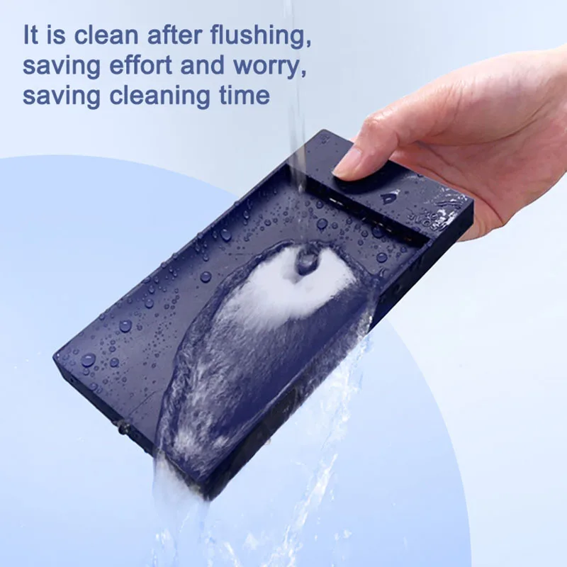 

1Pcs Non Slip Square Soap Dishes Storage Tray Home Organizer Drain Rack TPR Pure Color Kitchen Bathroom Accessories