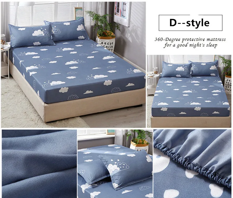 Простыня с клетчатым принтом и наволочкой высококачественные простыни