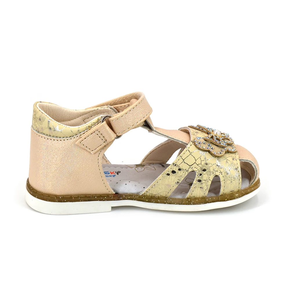 Bessky/сандалии для девочек Жёлтая детская летняя обувь милая принцессы модная