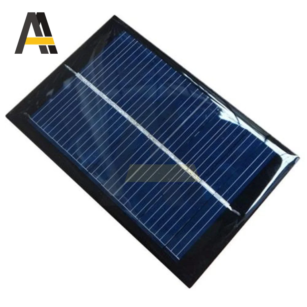 Купи 1pcs Solar Panel 0.5V 2V 5V 6V 9V Mini Solar System DIY For Battery Cell Phone Chargers Portable Solar Cell 0.6W 2W 100MA 300MA за 6 рублей в магазине AliExpress