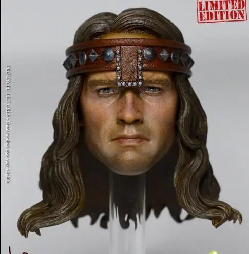 HEAD ONLY Kaustic Plastik MC01- 1/6 варварский Коран Арно кожаное платье Набор оружия с головой для 12 дюймов мужского тела M34 - Цвет: HEAD ONLY