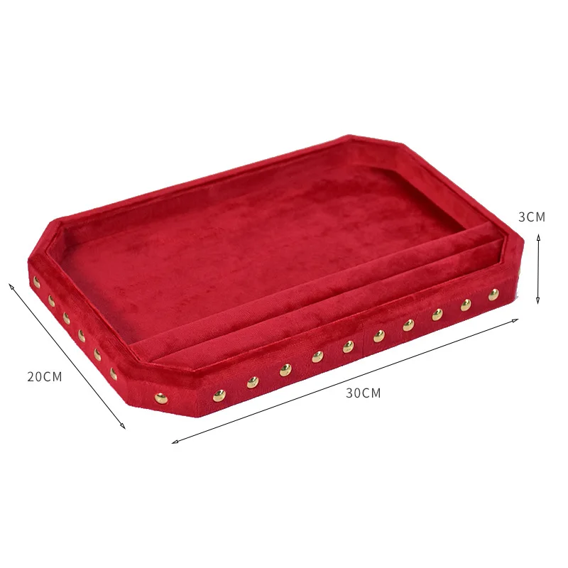 Creative Willow Flannel Jewelry Tray Jewelry Display Tray Ring Earrings Jewelry Storage Tray jewlery organizer