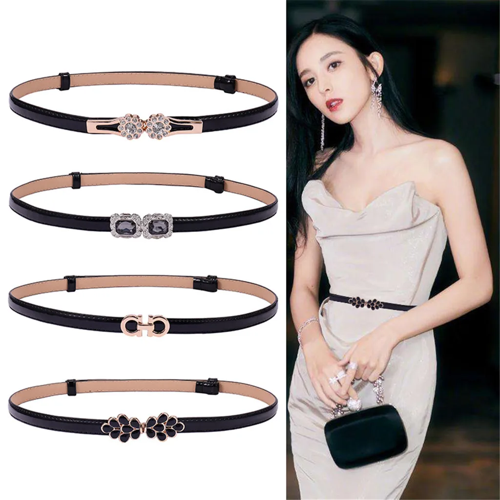 SAGACE женский модный ремень узкий эластичный пояс для платья яркие цвета тонкий