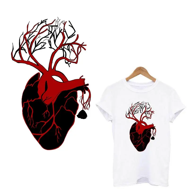 Наклейки в виде сердца для одежды наклейки с рок аппликацией футболок цветов
